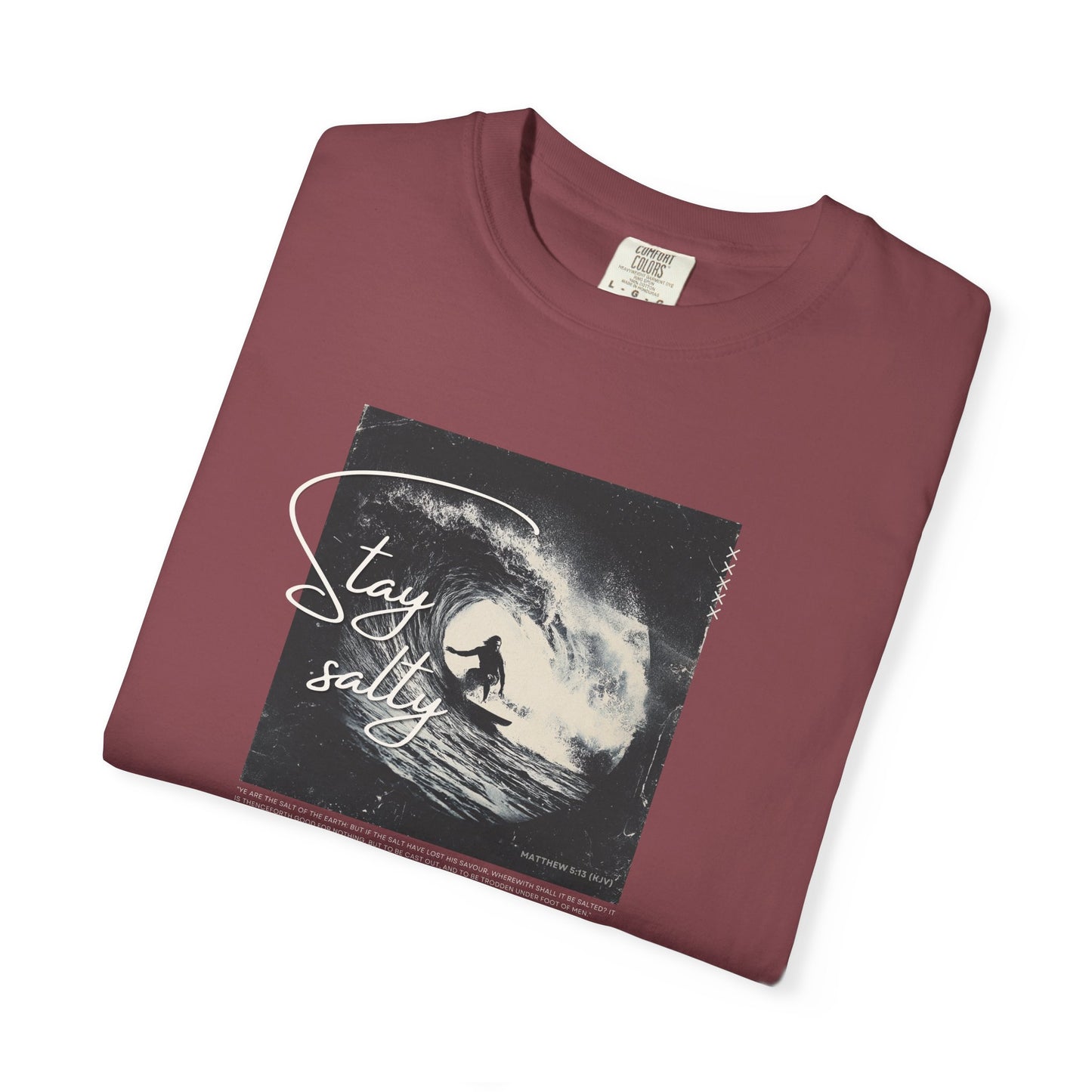 Stay Salty Surfer Tee – Christian Beachwear Inspired by Matthew 5:13