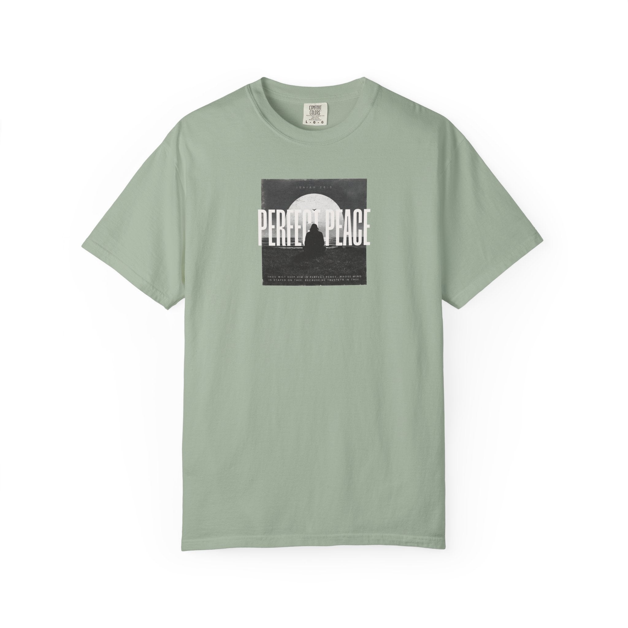 Perfect Peace Tee – Isaiah 26:3 Christian Shirt for Calm & Trust    Black / S-Bay / S-Berry / S-Blue Jean / S-Blue Spruce / S 