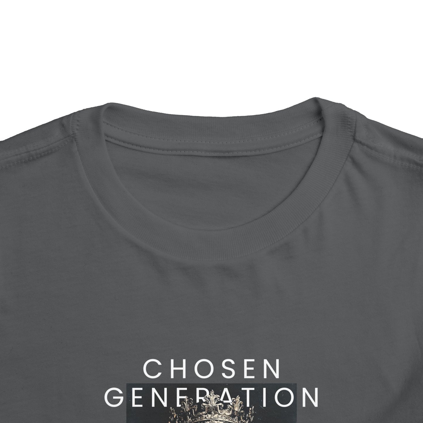 Chosen Generation Toddler Tee – 1 Peter 2:9 Christian Shirt    Asphalt / 2T-Black / 2T-Navy / 2T-Pink / 2T-Dark Heather Grey / 2T 