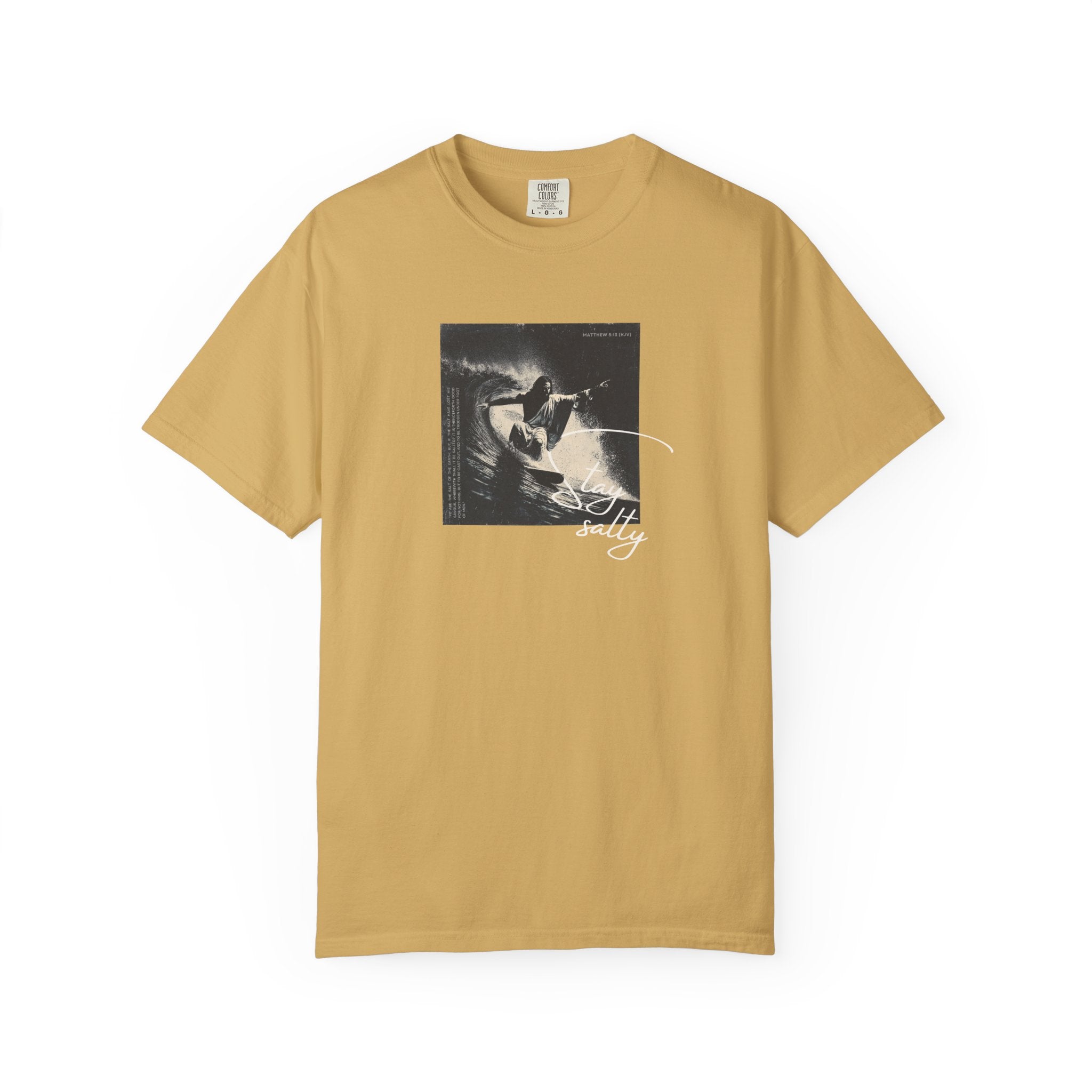 Stay Salty Surfer Tee – Script Christian Beachwear Matthew 5:13