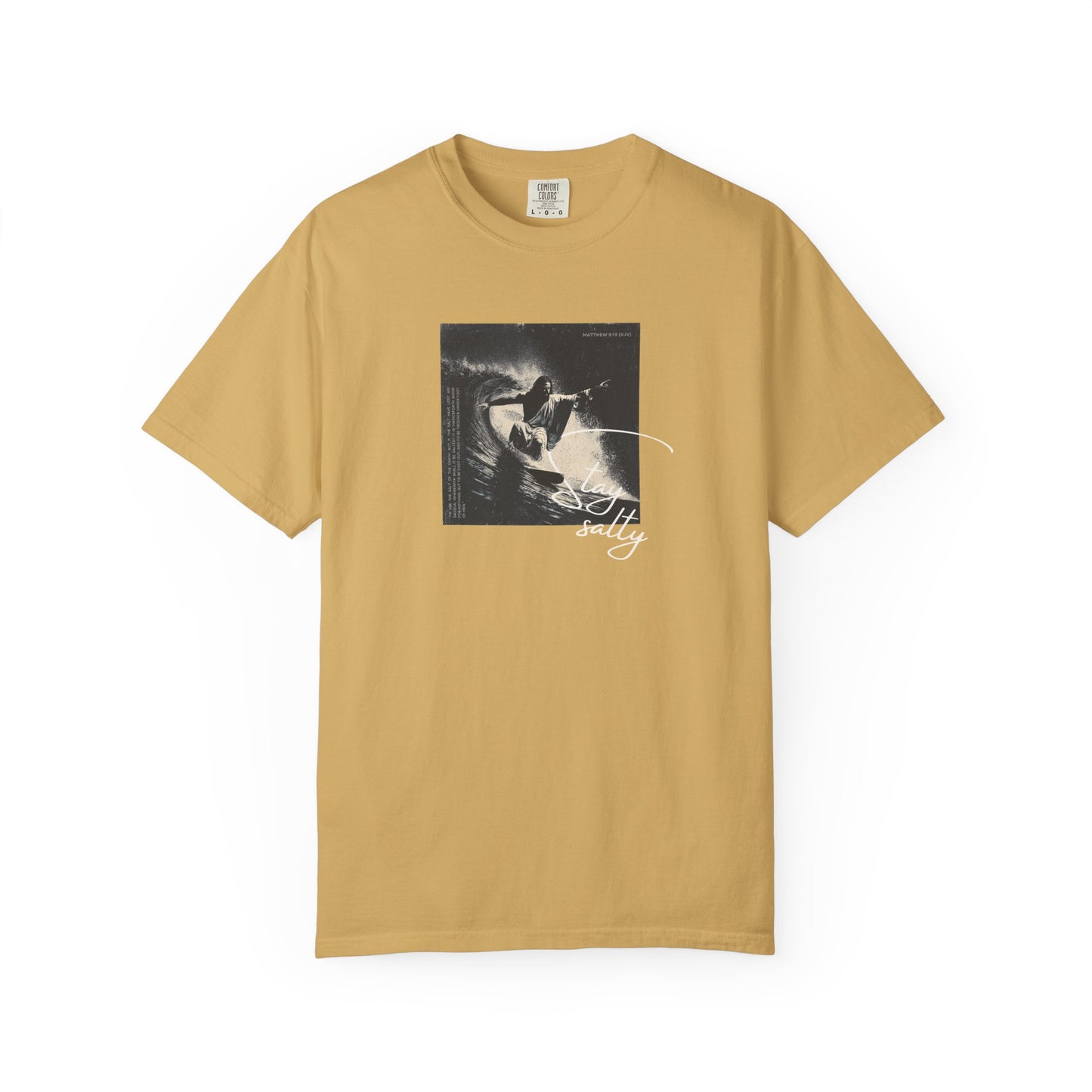 Stay Salty Surfer Tee – Script Christian Beachwear Matthew 5:13