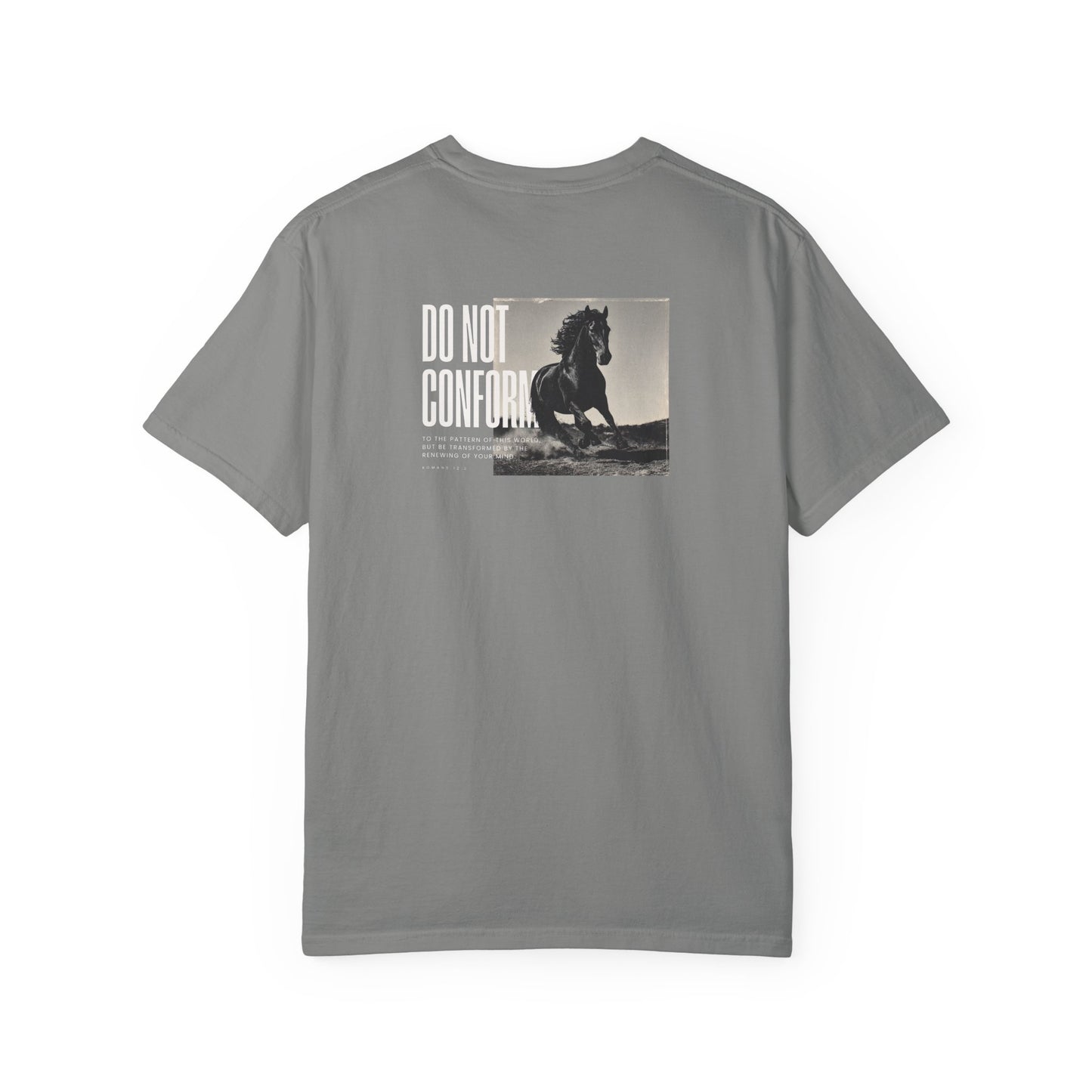 Romans 12:2 Christian Streetwear T-Shirt | Comfort Colors® Faith Tee | Do Not Conform Bible Verse Shirt | Christian Gift Apparel
