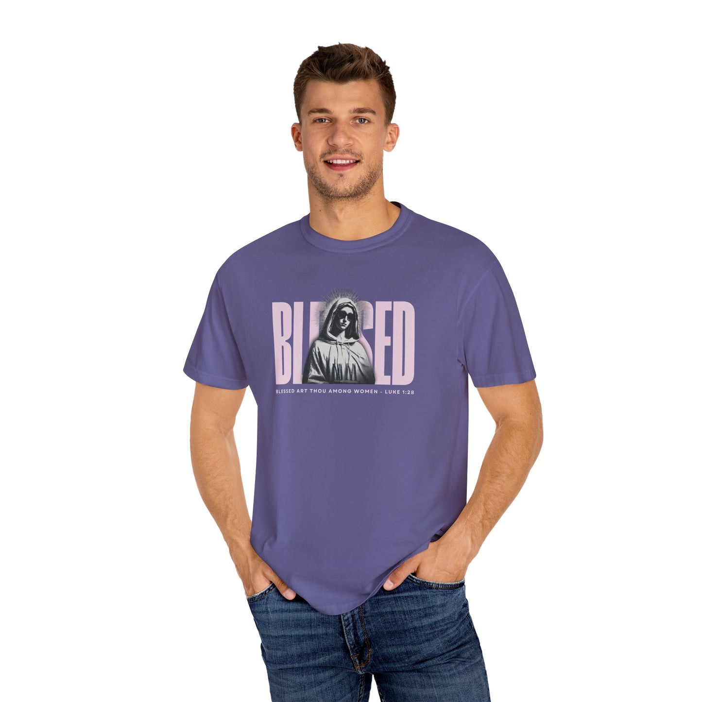 Blessed - Mother Mary T-Shirt For Woman