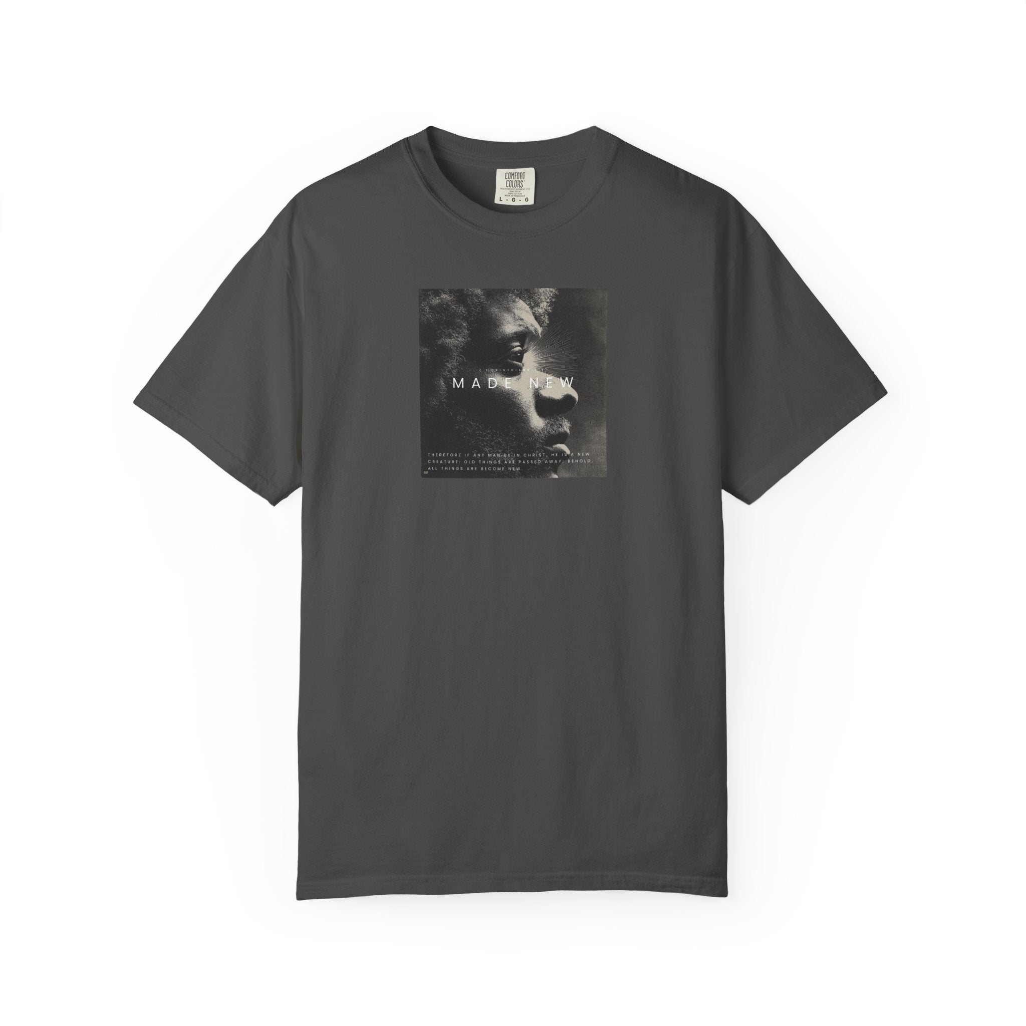 Made New Tee – 2 Corinthians 5:17 Christian Renewal T-Shirt    White / S-Berry / S-Blue Spruce / S-Brick / S-Graphite / S 
