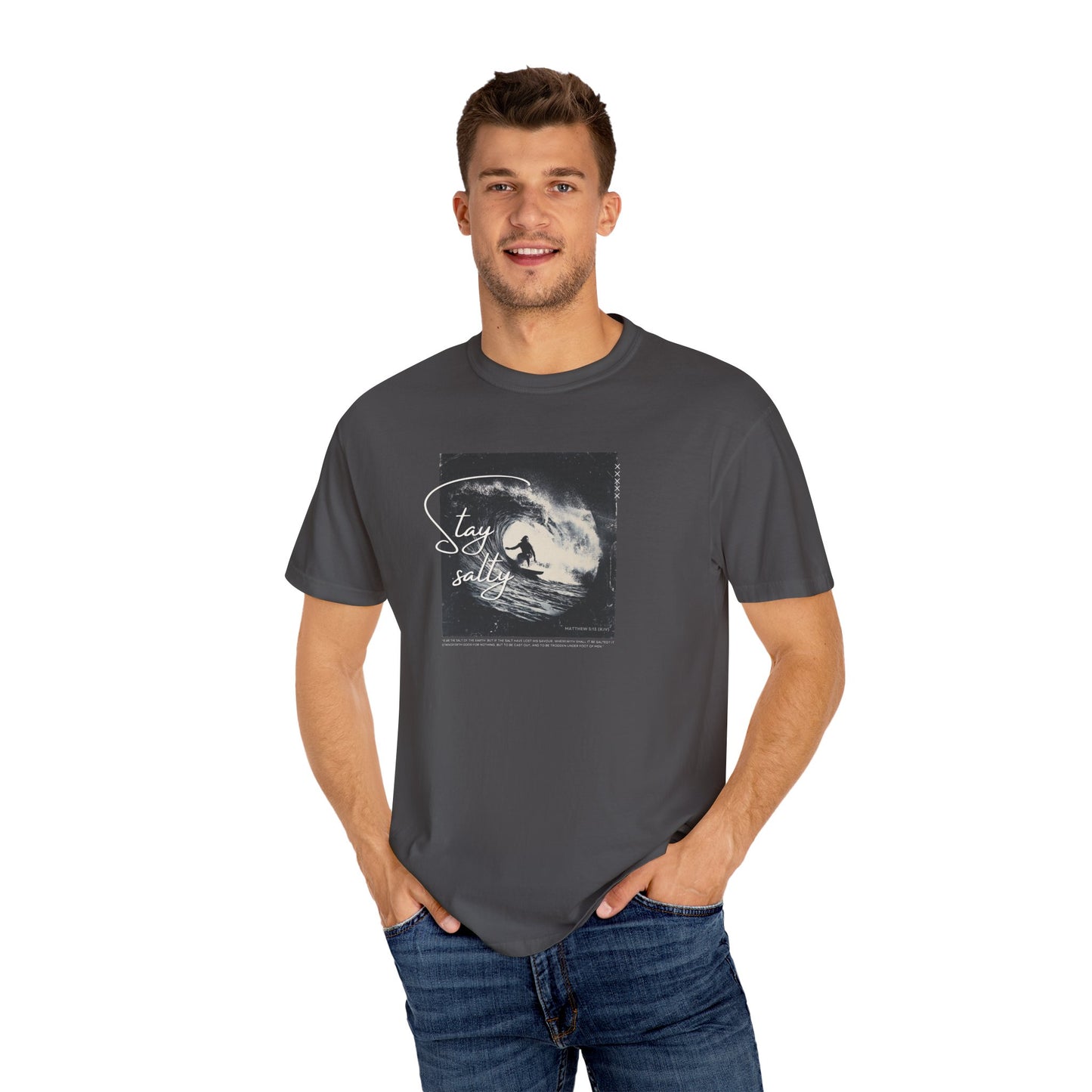 Stay Salty Surfer Tee – Christian Beachwear Inspired by Matthew 5:13