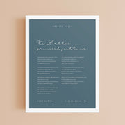 Amazing Grace Hymn Wall Art Over Blue Background    5"x7" / Unframed Matte Paper-8″×10″ / Unframed Matte Paper-8″×10″ / Black-8″×10″ / Red Oak-8″×10″ / White-11″×14″ / Unframed Matte Paper-11″×14″ / Black-11″×14″ / Red Oak-11″×14″ / White-12″×16″ / Unframed Matte Paper 