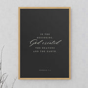 Genesis 1:1 Black Or White
