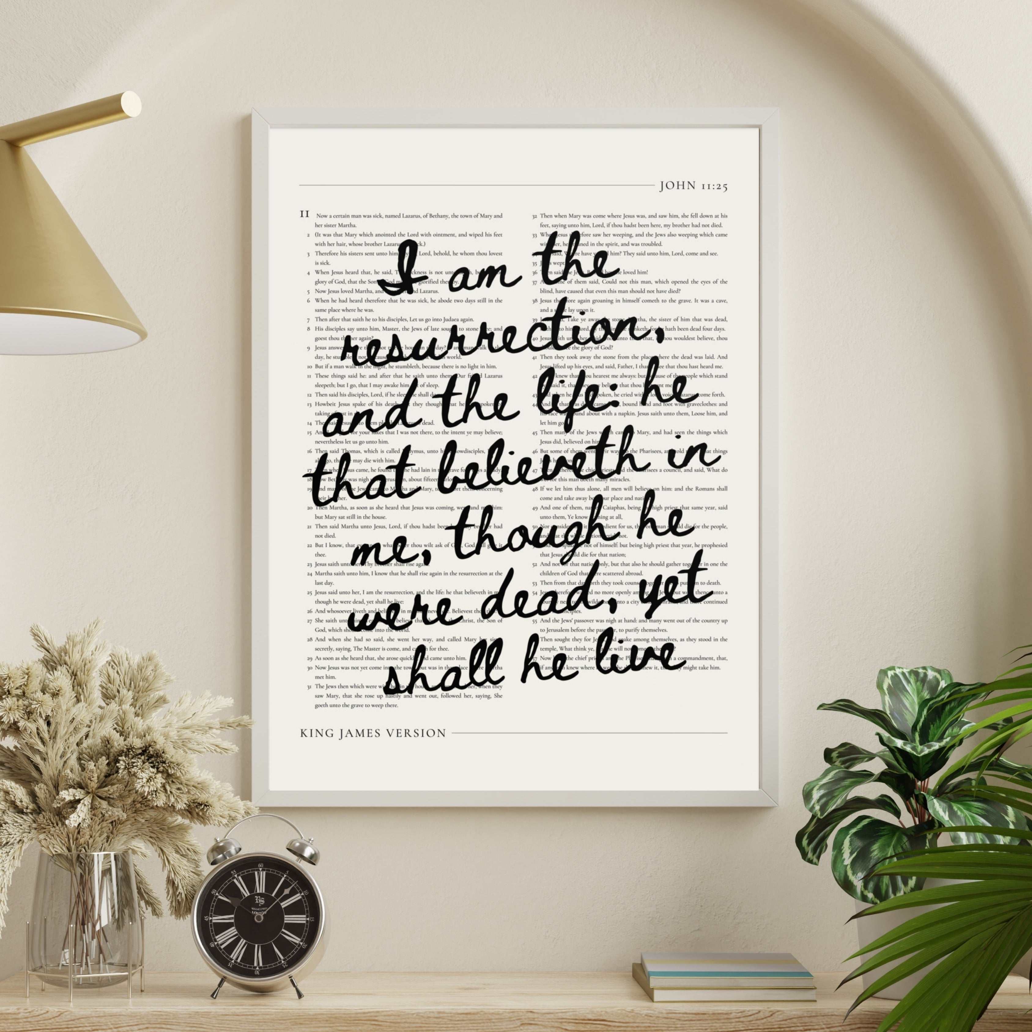 John 11:25 Wall Art – Christ's Promise Over the Chapter