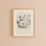 Jeremiah 29:11 - Floral On Beige