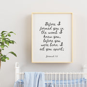 Jeremiah 1:5 - Framed Bible Verse Print