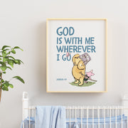 Joshua 1:9 – Winnie the Pooh Bear Inspired Scripture Print