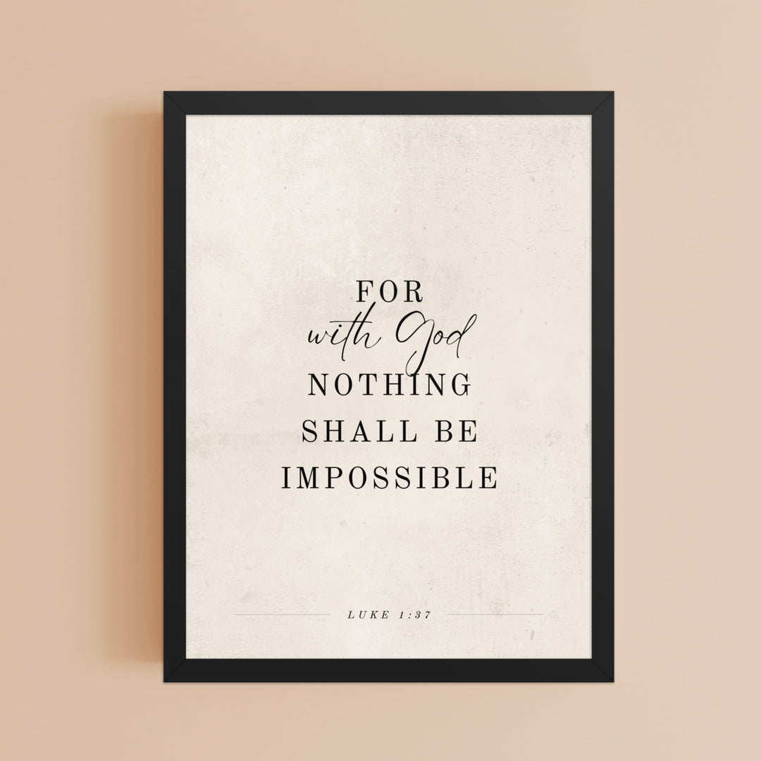 Beautifully Designed Luke Bible Verse Wall Art | Prayers & Prints
