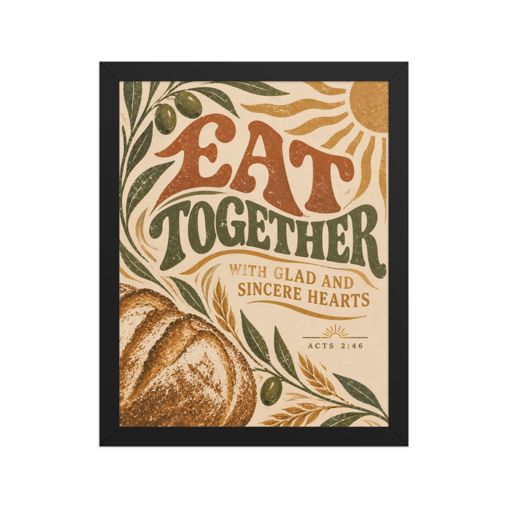 Eat Together | Acts 2:46 Christian Wall Art