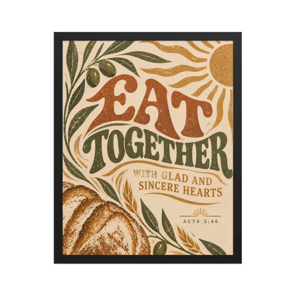 Eat Together | Acts 2:46 Christian Wall Art
