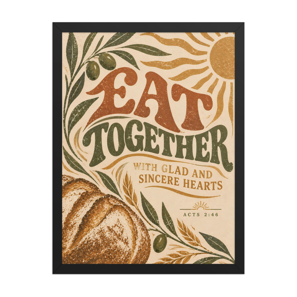 Eat Together | Acts 2:46 Christian Wall Art