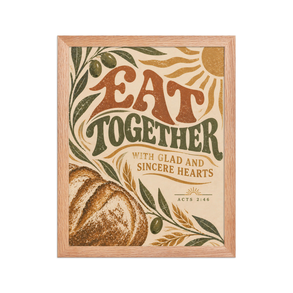Eat Together | Acts 2:46 Christian Wall Art