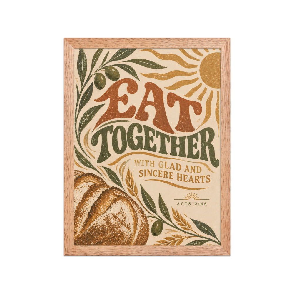 Eat Together | Acts 2:46 Christian Wall Art