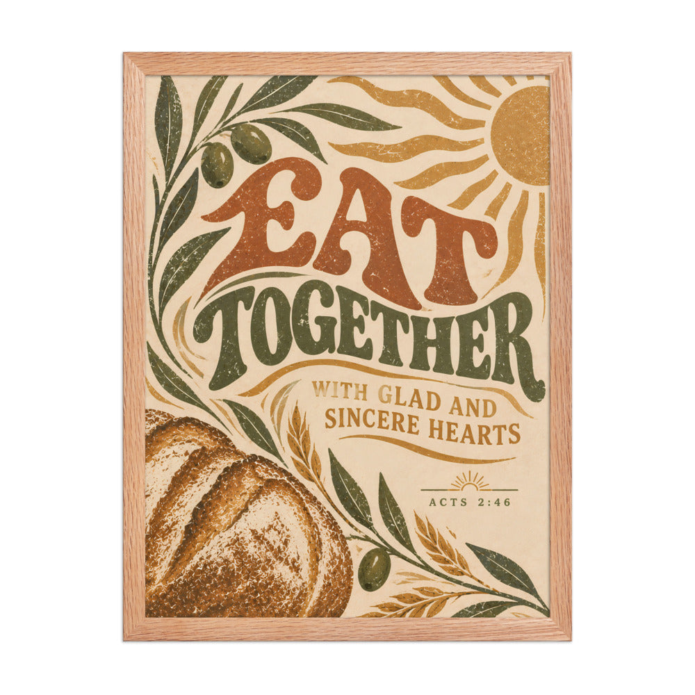Eat Together | Acts 2:46 Christian Wall Art