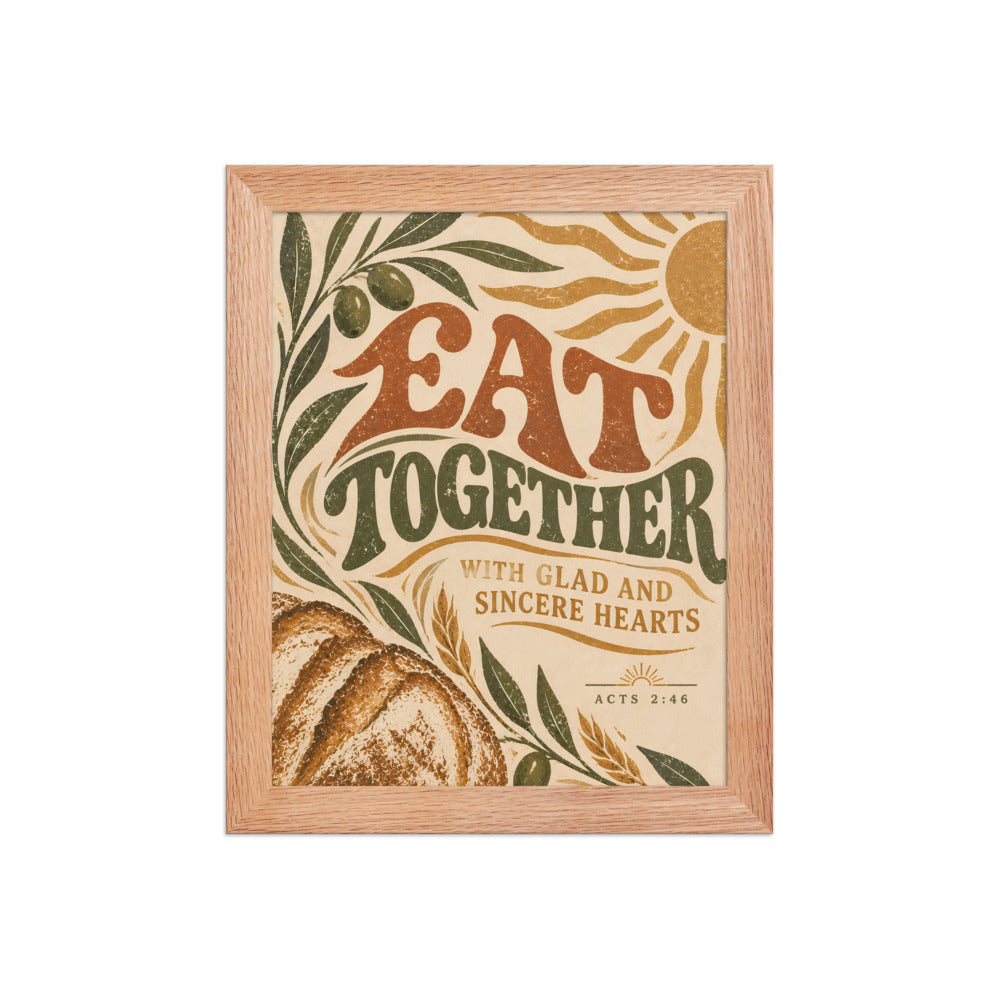 Eat Together | Acts 2:46 Christian Wall Art