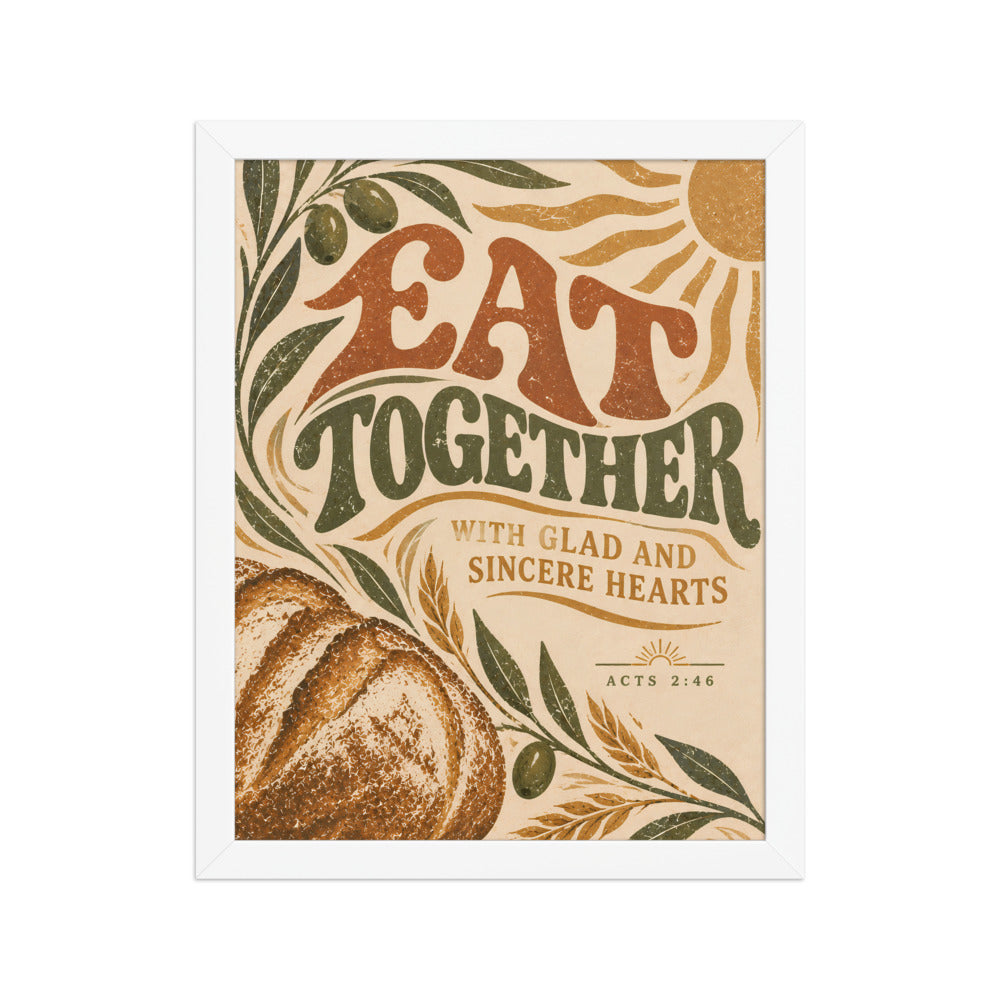 Eat Together | Acts 2:46 Christian Wall Art