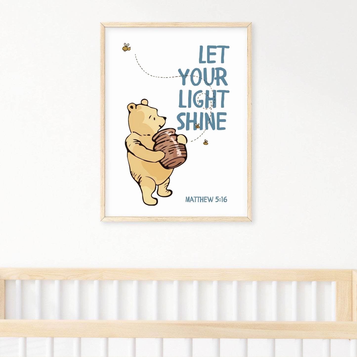Matthew 5:16 – Pooh Bear Inspired Scripture Print