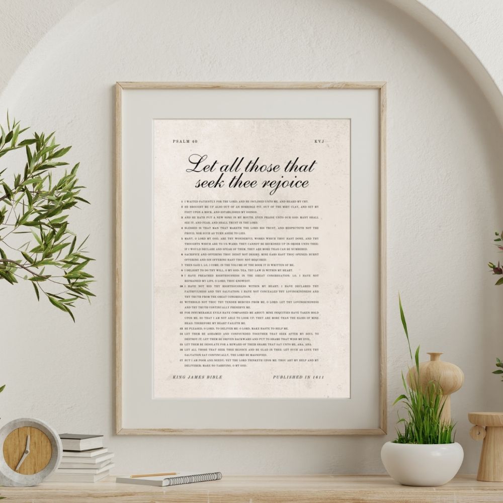 Psalm 40 Entire Chapter On Beige