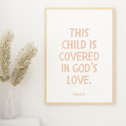 Psalm 91 Verse - A Soft Nursery Wall Art Print