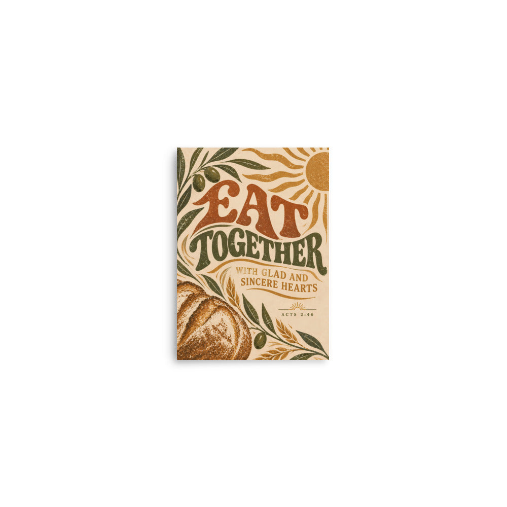 Eat Together | Acts 2:46 Christian Wall Art