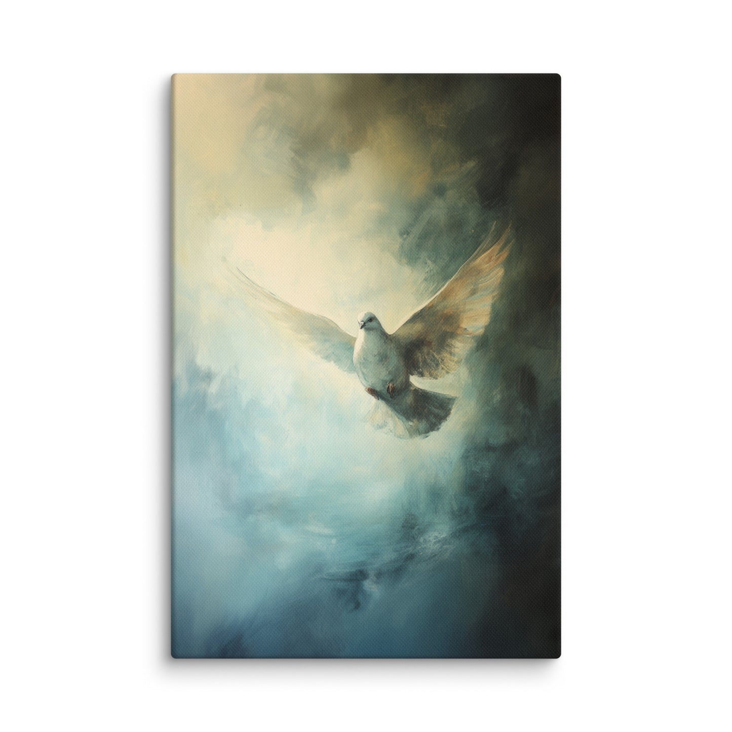 Peace Reigns - White Dove of Peace - Framed Canvas