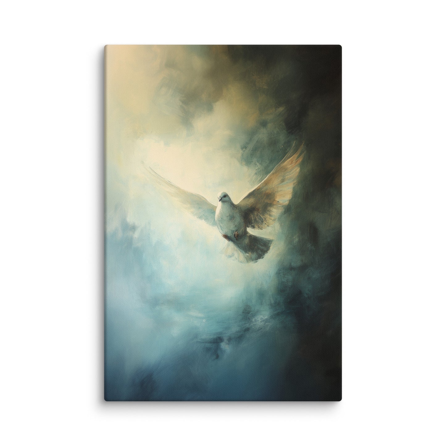 Peace Reigns - White Dove of Peace - Framed Canvas