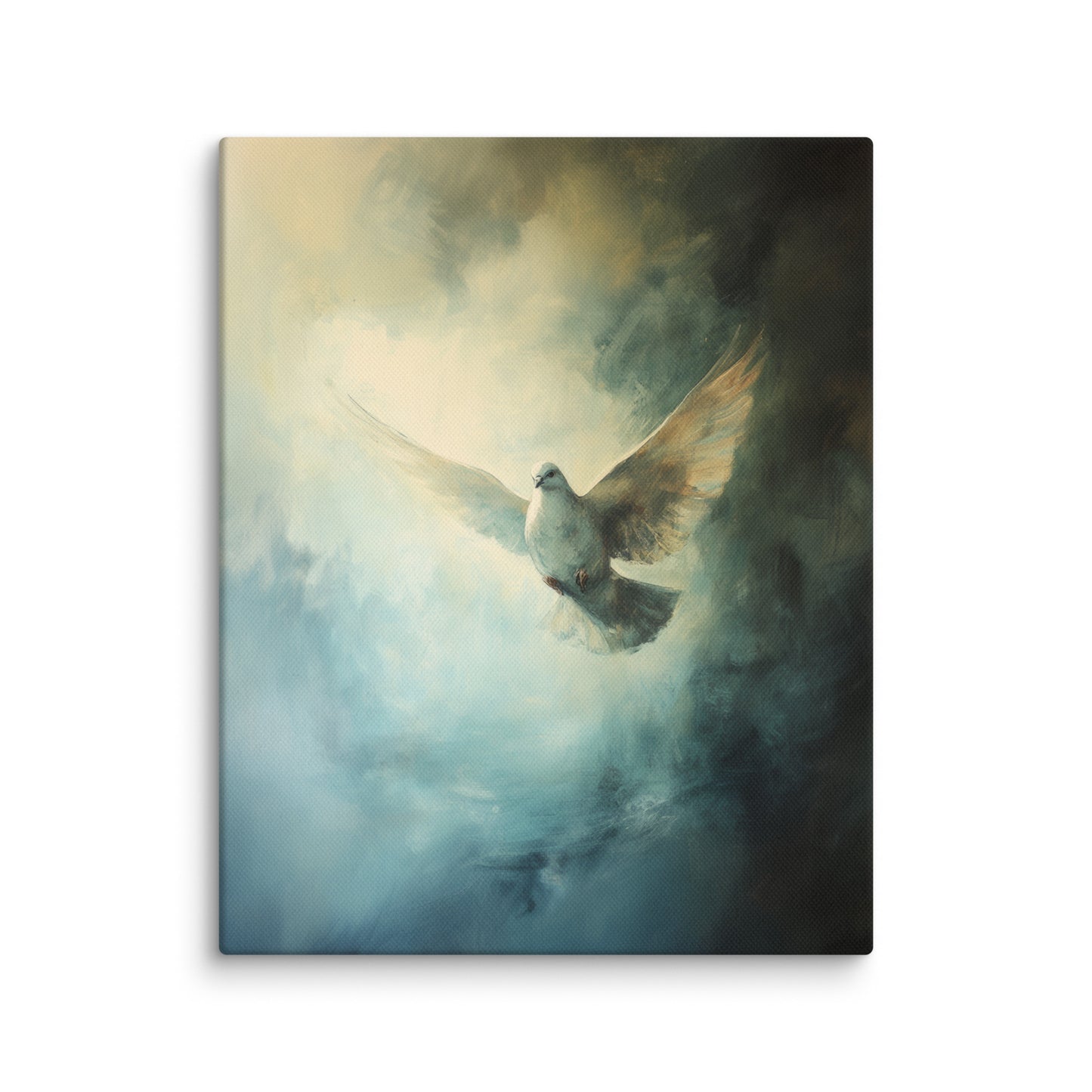 Peace Reigns - White Dove of Peace - Framed Canvas