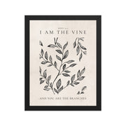 John 15:5 Vintage Floral On Beige Background  