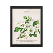 Psalm 27 Quote Vintage Floral On Beige Background  