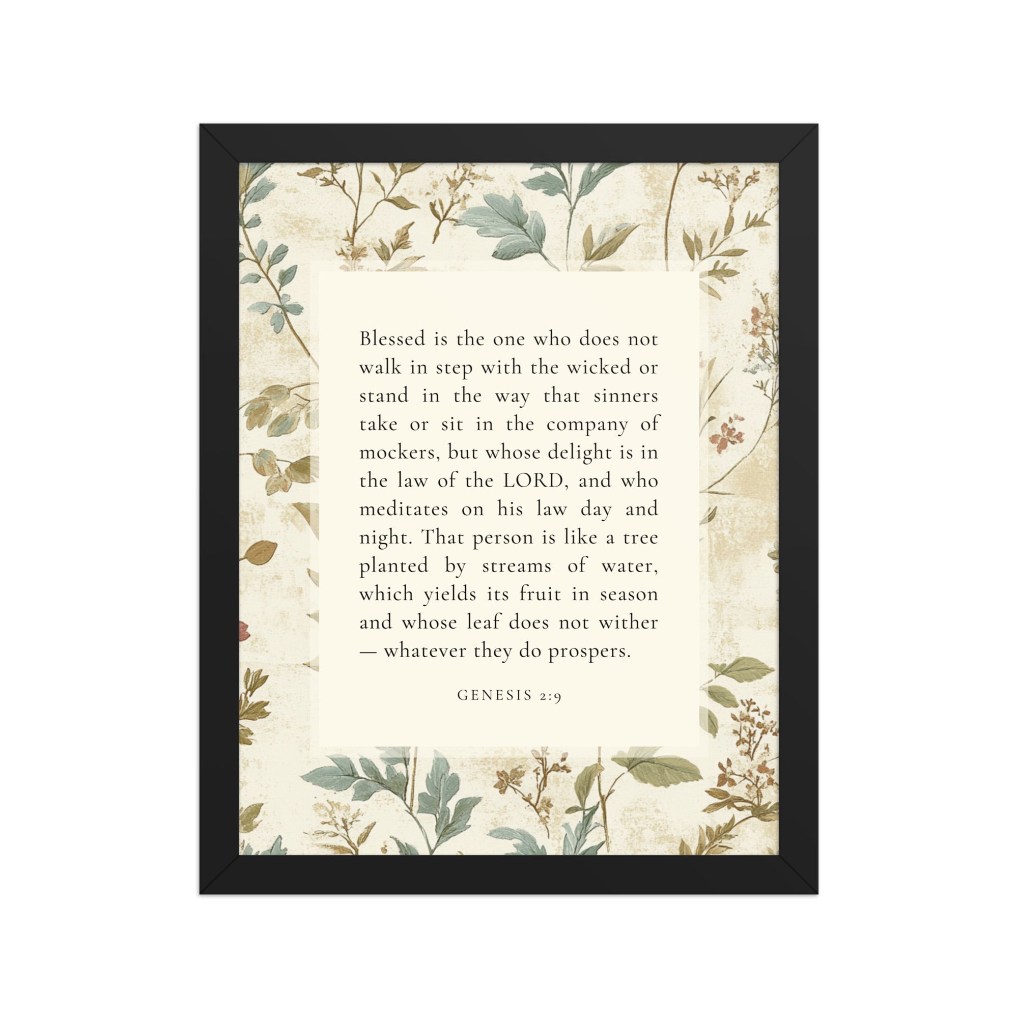 Genesis 2:9 - Botanic Floral Background  