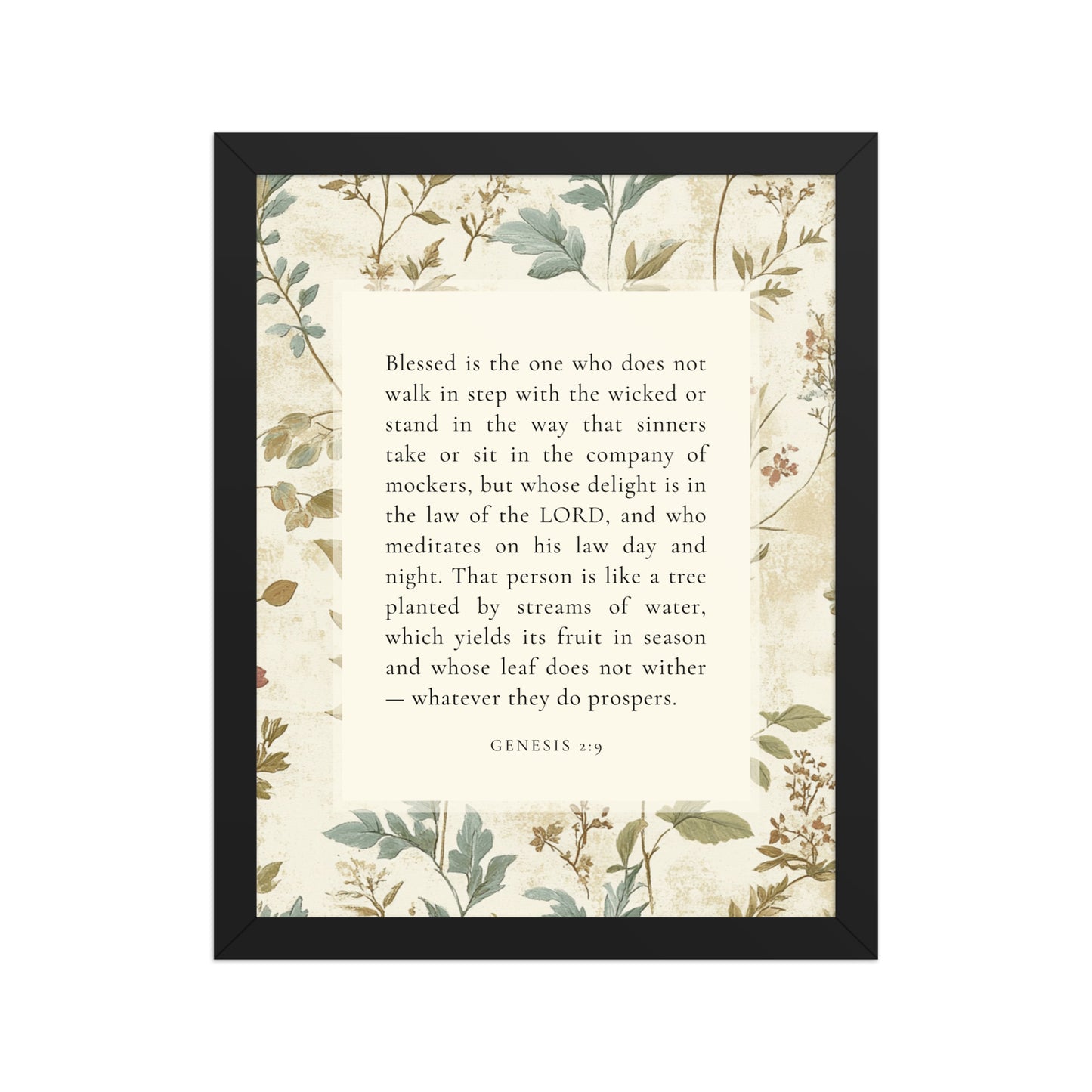 Genesis 2:9 - Botanic Floral Background  