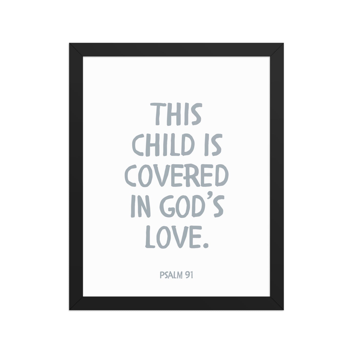 Psalm 91 Verse - A Soft Nursery Wall Art Print