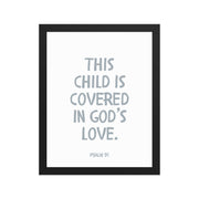Psalm 91 Verse - A Soft Nursery Wall Art Print