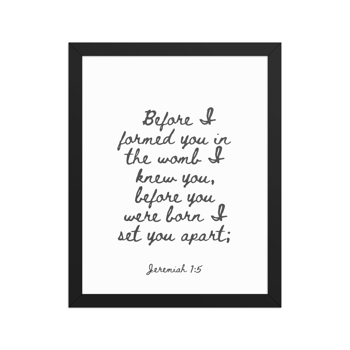 Jeremiah 1:5 - Framed Bible Verse Print