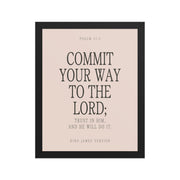 Commit Your Way: Psalm 37:5 Premium Matte Bible Verse Art