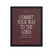 Commit Your Way: Psalm 37:5 Premium Matte Bible Verse Art