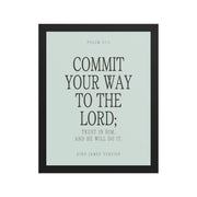 Commit Your Way: Psalm 37:5 Premium Matte Bible Verse Art
