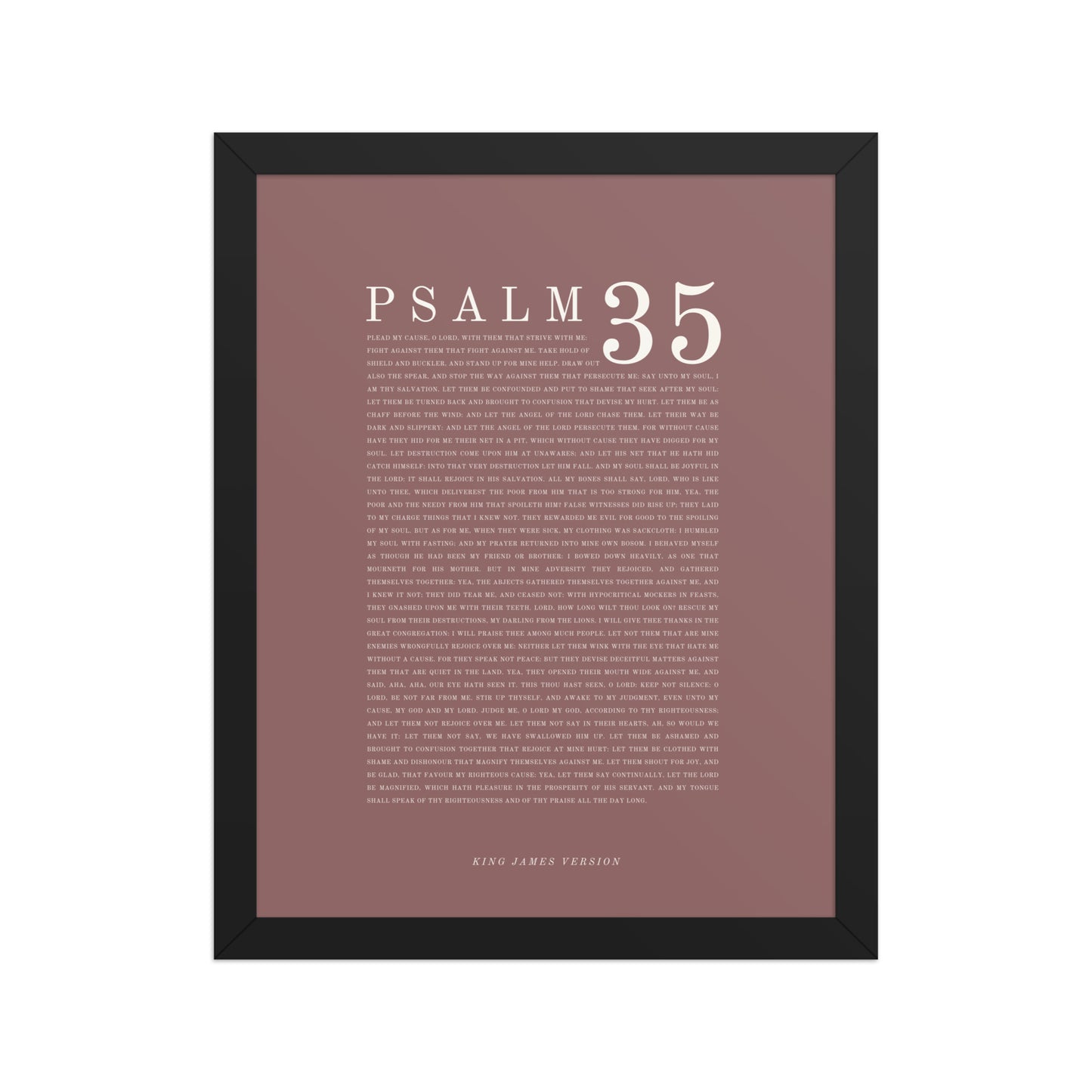 Psalm 35 Full Chapter Wall Art | Complete Scripture Print
