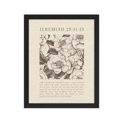 Jeremiah 29:11 - Floral On Beige  