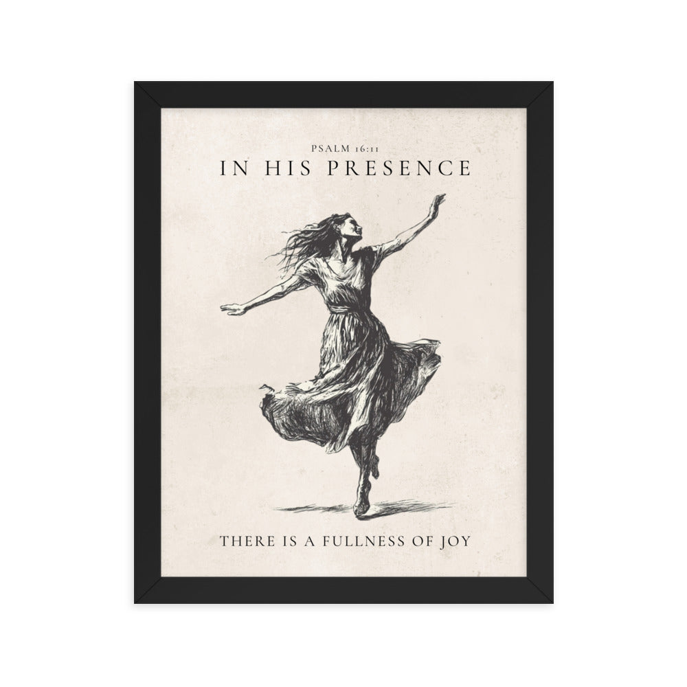 Psalm 16:11 Dancer Art On Beige Background  