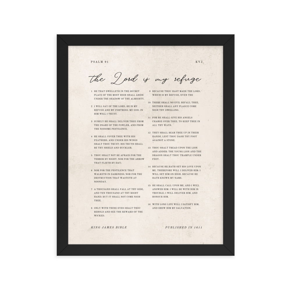Psalm 91 KJV Entire Chapter On Beige  