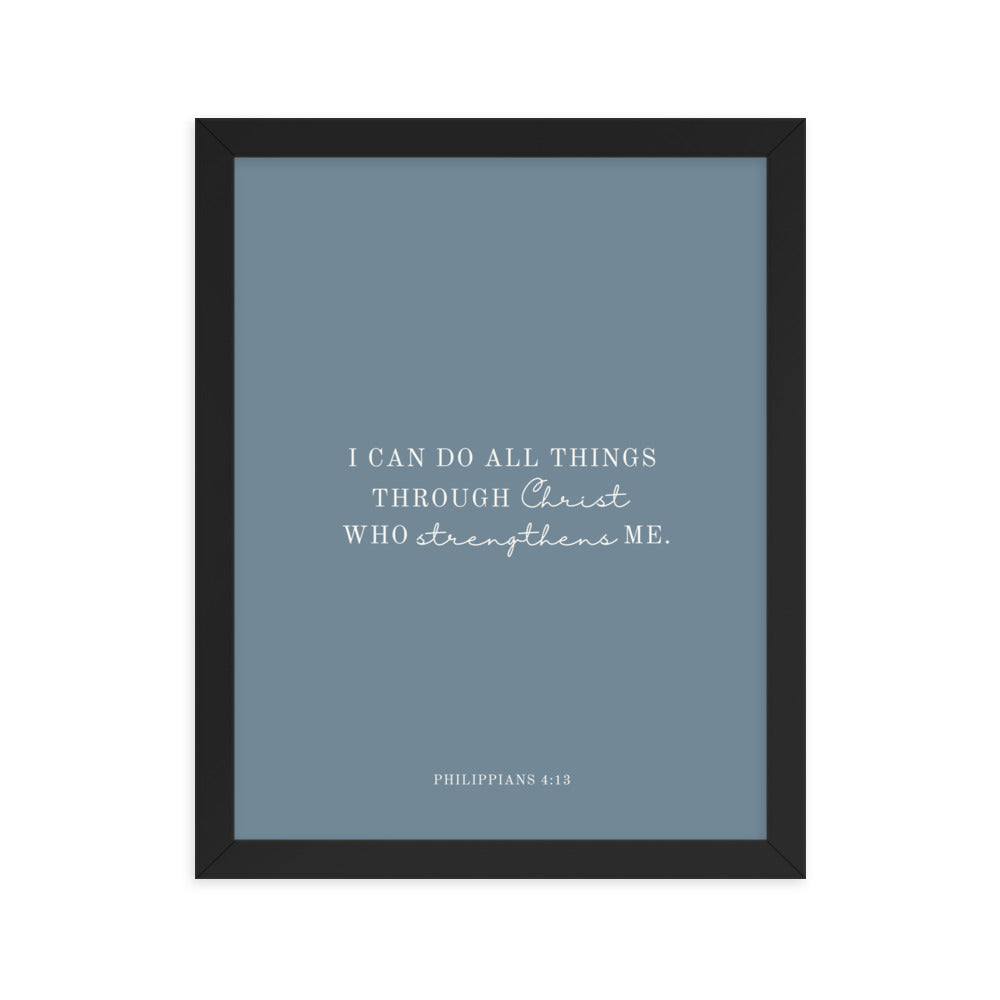 Philippians 4:13 Print - Light Blue Background  