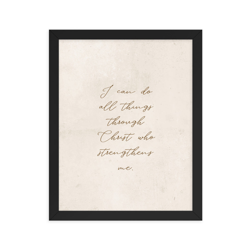 Philippians 4:13 On Beige Background  
