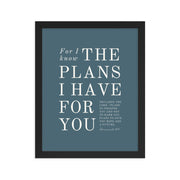 Jeremiah 29:11 Warm Blues Cadet Blue 11x14