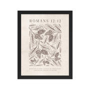 Romans 12:12 Floral On Beige  