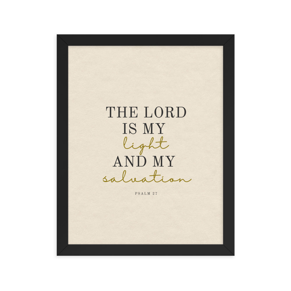 Psalm 27 Quote On light Background 11x14